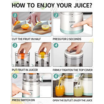 DUSENHO Electric Citrus Juicer Portable USB-C Rechargeable