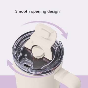 TLINNA Ceramic coating Liner 100% Leakproof 316 Stainless Steel Vacuum Insulated Tumbler with Lid and Straw for Water, Iced Tea or Coffee, Smoothie and More (Classic White, 40 oz)