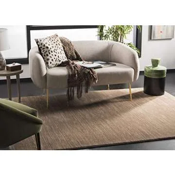 SAFAVIEH Vision Collection Area Rug - 8' x 10', Light Brown, Modern Ombre Tonal Chic Design, Non-Shedding & Easy Care, Ideal for High Traffic Areas in Living Room, Bedroom (VSN606C)