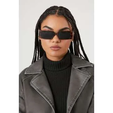 SORVINO Trendy Rectangle Sunglasses for Women Vintage 90s Retro Fashion Narrow Cool Square Sunglasses