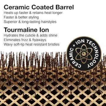 Olivia Garden NanoThermic Speed XL Extra-Long Barrel Thermal Round Hair Brush with ergonomic non-slip handle (not electrical) NT-XL44 (1 3/4")