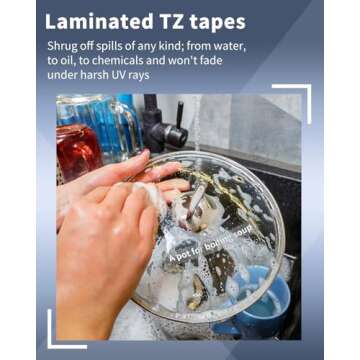 Oozmas Compatible Label Tape Replacement for TZe-135 TZ135 Compatible with Brother P-Touch White on Clear Tape 1/2 Inch 26.2 Feet for PT-D210 PT-D220 PT-H110 Label Maker Refills, 2 Pack