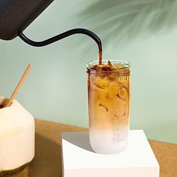 Stylish Fenspeed 2pcs Mason Jar Tumblers Set for Beverages