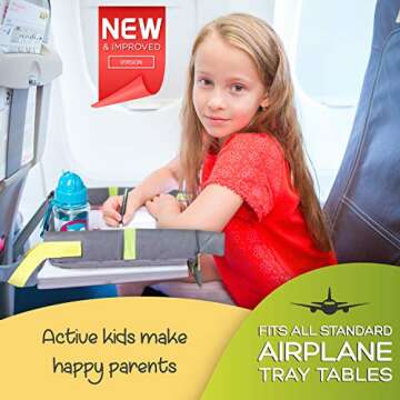 Ha&Da Foldable Kids and Adults Travel Tray Cover for Airplane Tray Table - Play Space and Snack Desk...
