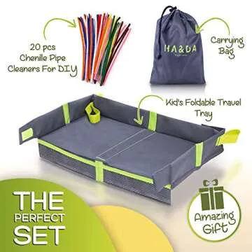 Ha&Da Kids Travel Tray - Portable Play Space for Travel