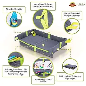 Ha&Da Kids Travel Tray - Portable Play Space for Travel