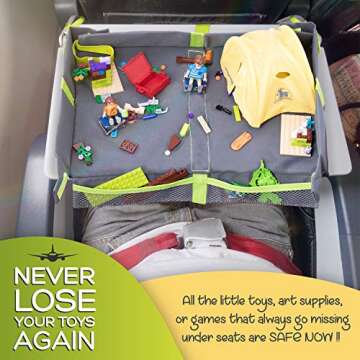 Ha&Da Foldable Kids and Adults Travel Tray Cover for Airplane Tray Table - Play Space and Snack Desk for Airplane Travel. Toddlers and Children, Unisex - Compact Light Portable