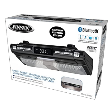 Jensen Wireless Kitchen Bluetooth System FM Radio LED Light