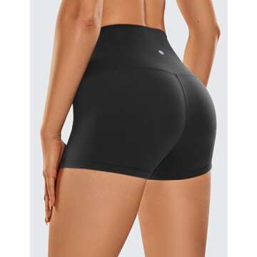 CRZ YOGA Womens Butterluxe Biker Shorts 2.5 Inches - High Waisted Yoga Workout Running Volleyball Sp...