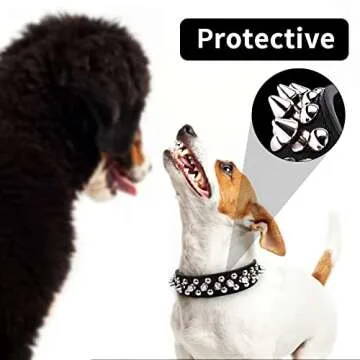 Dog Collars for Medium Dogs with Leash, Epesiri Spiked Dog Collar for Large Dogs, Dog Collar, Studde...