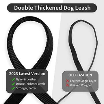Dog Collars for Medium Dogs with Leash, Epesiri Spiked Dog Collar for Large Dogs, Dog Collar, Studded Rivet Pit Bull Leather Dog Collar Durable Cat Collar for Small Medium Large Pet Gift