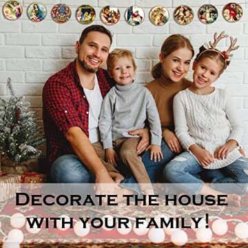 Karenhi 40 Pcs Christmas Nativity Scene Ornament Religious Christmas Wooden Hanging Ornament Retro Vintage Nativity Christian The Birth of Jesus Christmas Decorations for Xmas Tree Decorations Gifts