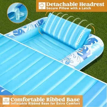 Sloosh Inflatable Tanning Float XL - Perfect Summer Lounger