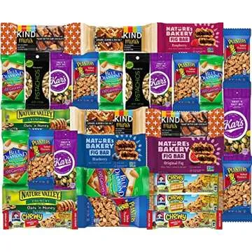 Ultimate Healthy Care Package (30 Count) - Bars & Nuts Variety- Gift Box Bundle Present - Kids, Adults, Boys, Girls, College Student,