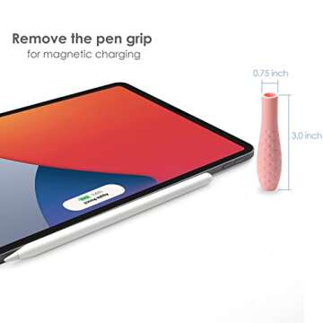 ProElife Ergonomics Grip Holder Silicone Protective Sleeve Cover for Apple Pencil 1st 2nd Generation...