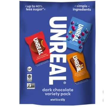 29 variety Unreal dark chocolate snacks, variety pack, 15.4 oz
