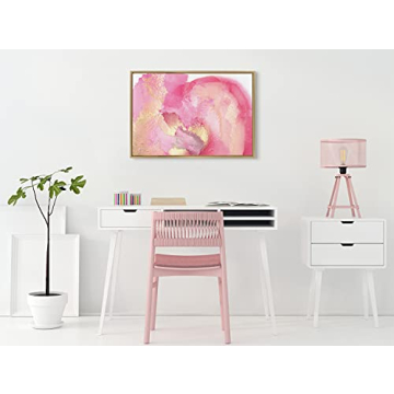 Kate and Laurel Pink Golden Hour Framed Canvas Art