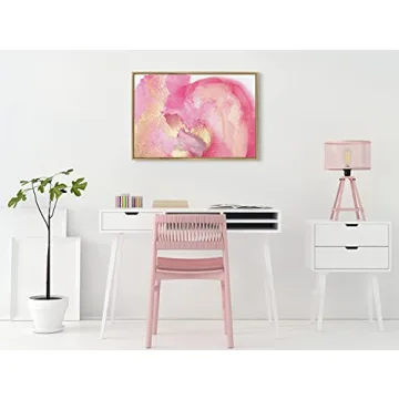 Kate and Laurel Pink Golden Hour Framed Canvas Art