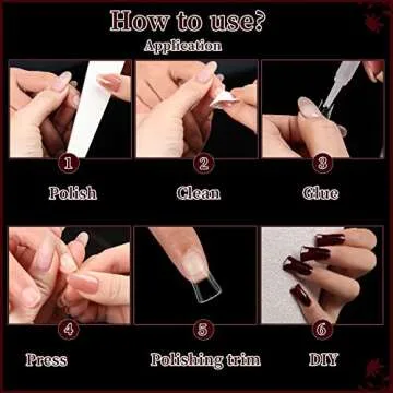 BOMOQING 500pcs Duck Nail Tips, Clear Duck Feet Fan Flare Nail Tips for Acrylic Nails, Y2K Vibe Half Cover Wide French False Nail Extension Tips