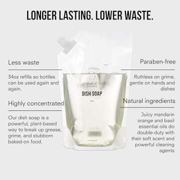 Natural Dish Soap Plant-Based Eco-Friendly | Public Goods
