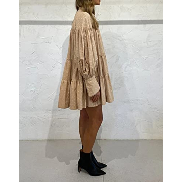 Roiii Women’s A-Line Lace Button Down Dress - Stylish & Comfortable