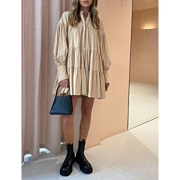 Roiii Women’s A-Line Lace Button Down Dress - Stylish & Comfortable