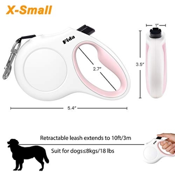 Fida Retractable Leash with Poop Bags for Small Dogs