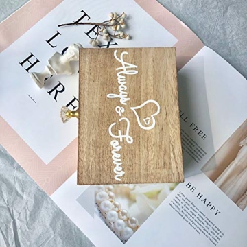 Rustic Wooden Wedding Ring Box for Rings - Touch Collection