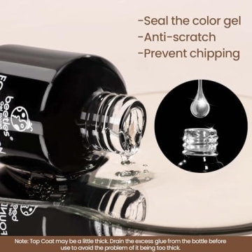 Beetles No Wipe Gel Top Coat and Base Coat Set - 15ml Shine Finish