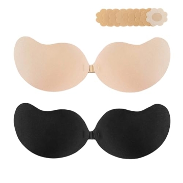Super Sticky Invisible Push Up Self Adhesive Bra for Backless Dresses & More