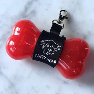 Tatty Head Dog Treat Dispenser and Training Aid (Individual, Bright Red)