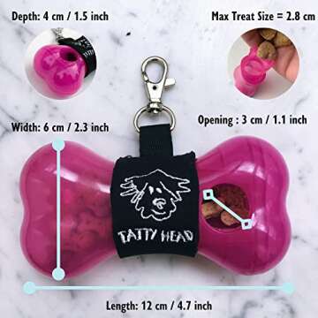 Tatty Head Dog Treat Dispenser and Training Aid (Individual, Bright Red)