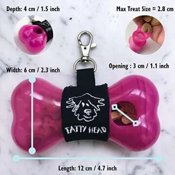 Tatty Head Dog Treat Dispenser and Training Aid (Individual, Bright Red)