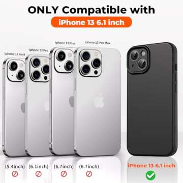 SUPFINE Designed for iPhone 13 Case, Premium Liquid Silicone, Upgraded Camera Protection, Slim Shock...