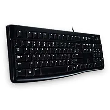 Logitech K120 USB Wired Standard Keyboard - Reliable & Durable