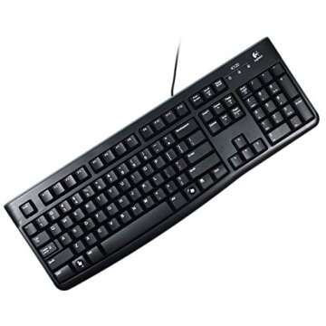 Logitech K120 USB Wired Standard Keyboard - Reliable & Durable