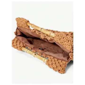 Floerns Women's Straw Bag Handle Beach Clutch Purse Hobo Handbag Brown One-Size