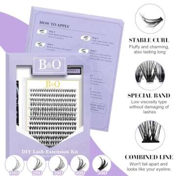 DIY Lash Extension Kit 280 PCS Individual Eyelash Extension Kit 0.07C 9-16MIX 30D 40D Cluster Lashes Kit Lash Glue Remover for Eyelash Extensions (Kit-30D40D-0.07C,9-16MIX)