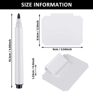 12 Pieces Basket Labels Clip on Set, Include 10 Pieces Kitchen Clip Label Holder Removable Pantry Ba...