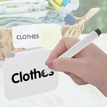 Versatile 12 Pieces Basket Labels Clip on Set for Organization