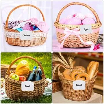 Versatile 12 Pieces Basket Labels Clip on Set for Organization