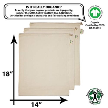 Eco-friendly Reusable Grocery Produce Bags - 3 Pack