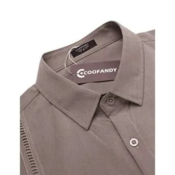 COOFANDY Men's Short Sleeve Beach Shirt - Stylish Comfort