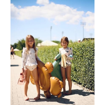 LDIOIF Toddler Girls Long Sleeve Swimsuit UPF 50+