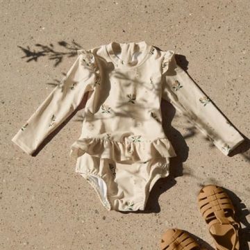 LDIOIF Toddler Girls Long Sleeve Swimsuit UPF 50+