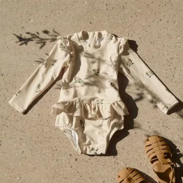 LDIOIF Toddler Girls Long Sleeve Swimsuit UPF 50+