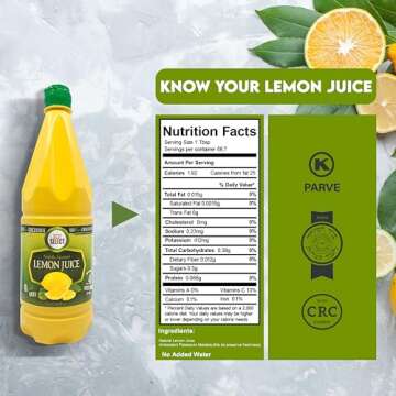 Best Select 100% Fresh Lemon Juice 33.8oz Pack of 2