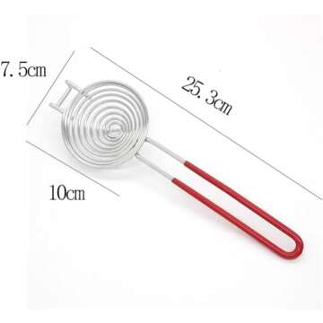 Egg Separator Long Handle Egg White Separator Stainless Steel Egg Yolk Divider Filter Kitchen Utilit...
