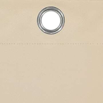 ECLIPSE Bradford Waterproof Blackout Thermal Insulated Grommet Outdoor Curtain for Patio or Porch (1 Panel), 52 in x 84 in, Linen