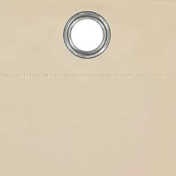 ECLIPSE Bradford Waterproof Blackout Thermal Insulated Grommet Outdoor Curtain for Patio or Porch (1 Panel), 52 in x 84 in, Linen
